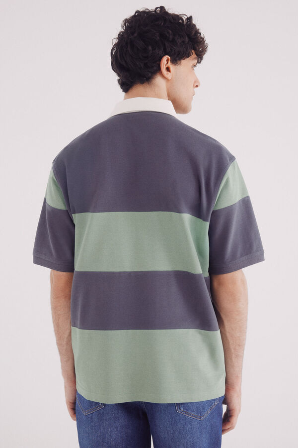 Springfield Polo piqué rugby boxy fit verde
