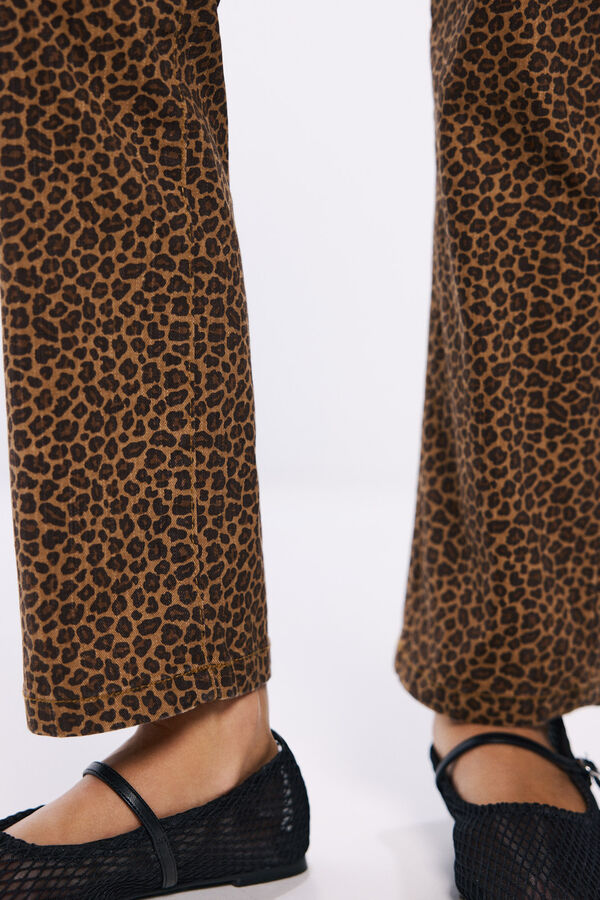 Springfield Jeans com estampado de leopardo azul