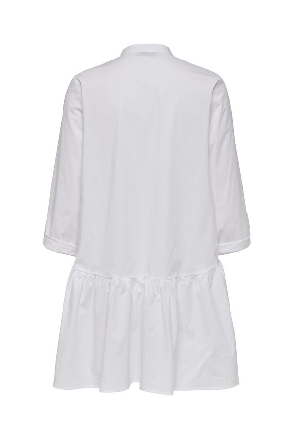Only Vestido curto camiseiro branco