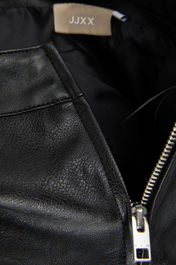 Jack & Jones Saia efeito pele preto