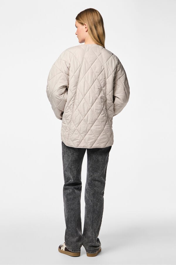 Pieces Chaqueta quilted botones gris