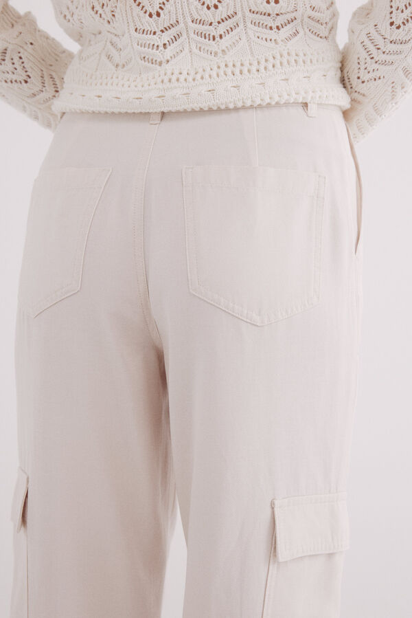 Springfield Pantal&oacute;n cargo ligero beige