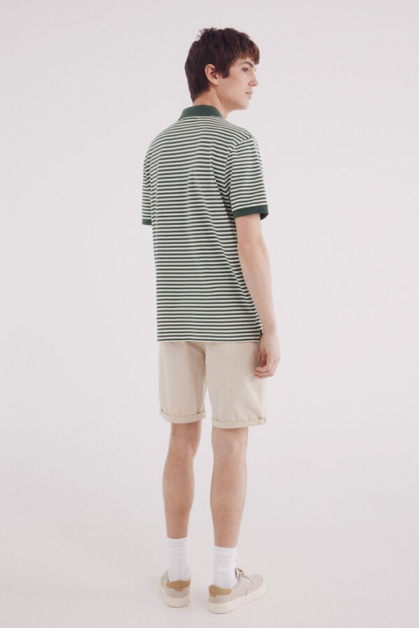 Springfield Bermuda color ligera lavada slim fit beige