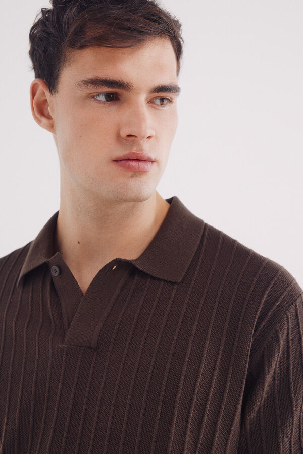 Springfield Camisola manga curta gola polo  cru