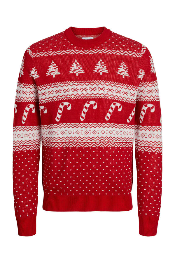 Jack & Jones Jersey navide&ntilde;o jacquard rojo