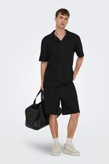 Only & Sons Polo de algod&oacute;n negro