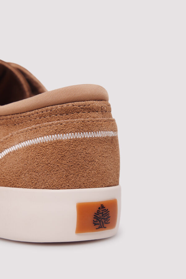 Springfield Zapatilla piel casual beige