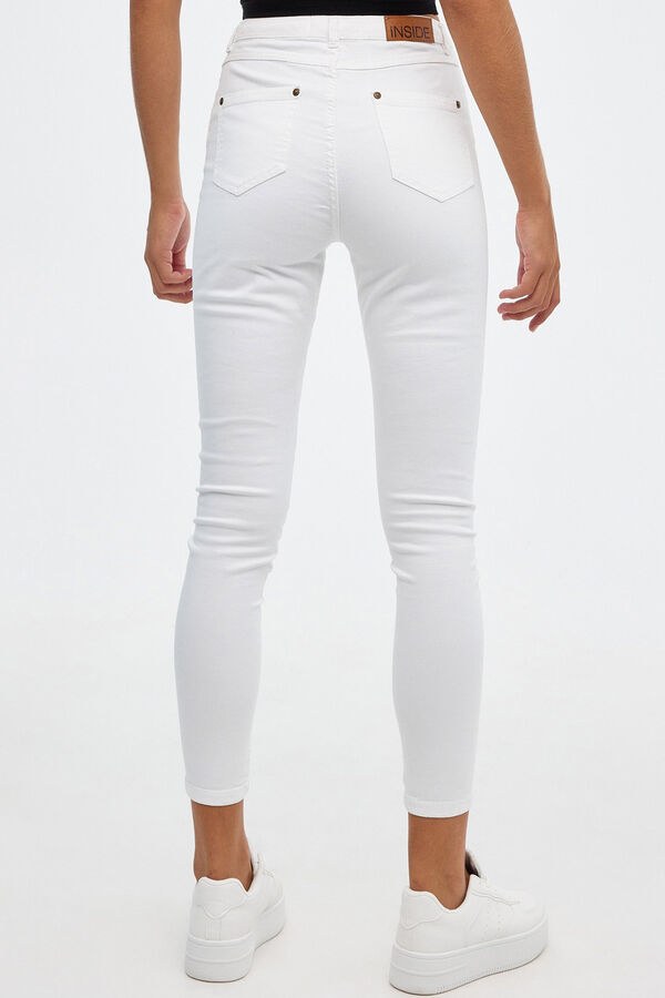 Inside Pantal&oacute;n Skinny High Rise blanco