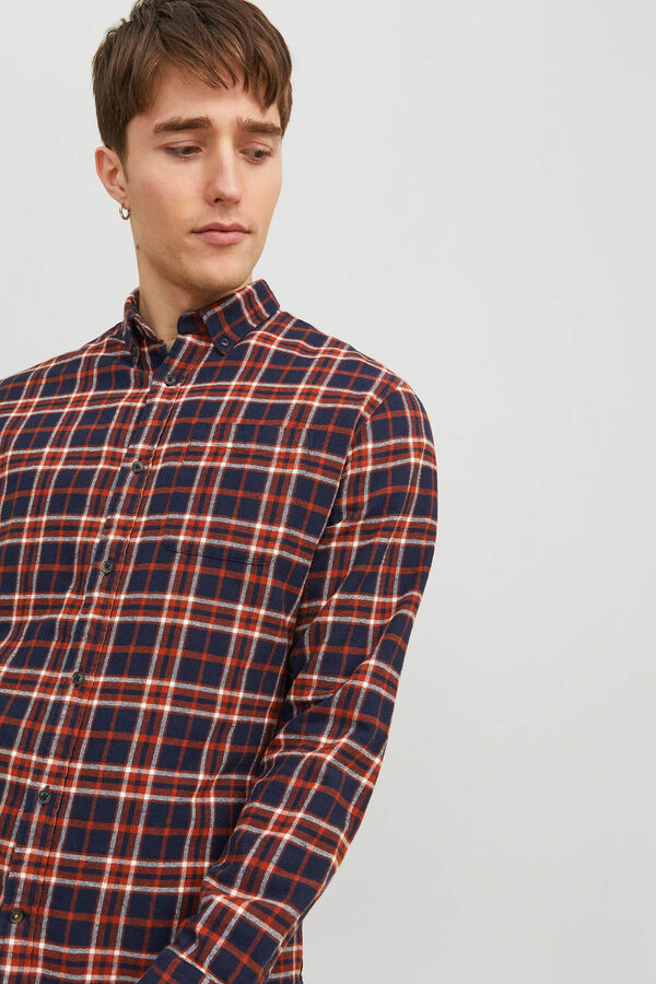 Jack & Jones Camisa de quadrados slim fit vermelho