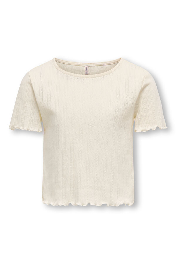 Only Girls Camiseta cropped menina branco