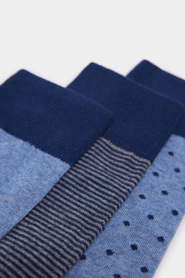 Springfield Pack 3 calcetines azules azul