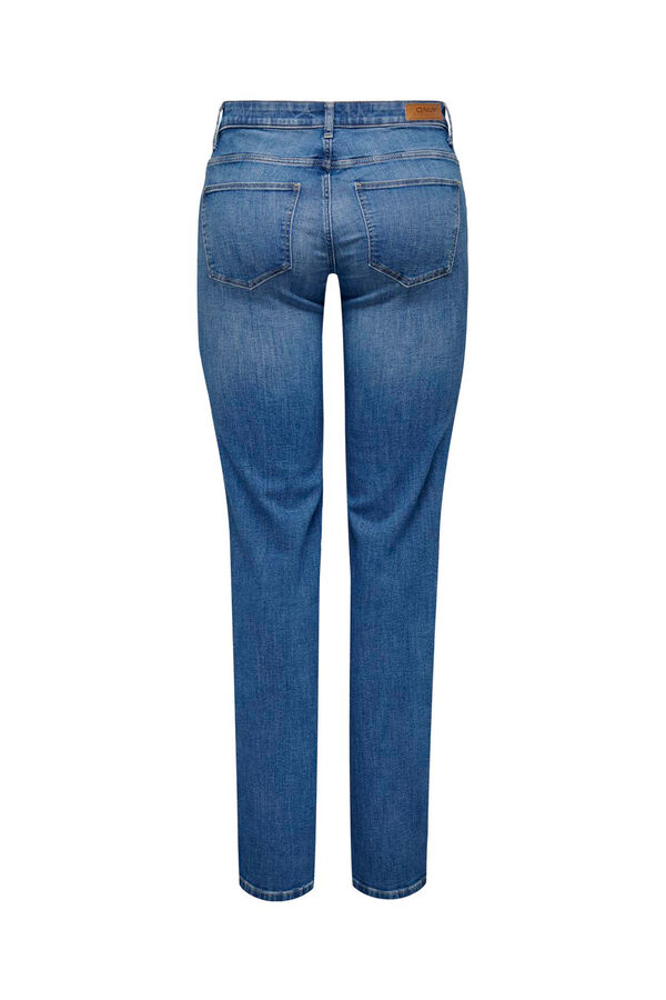 Only Jeans Straight Tiro Medio azul