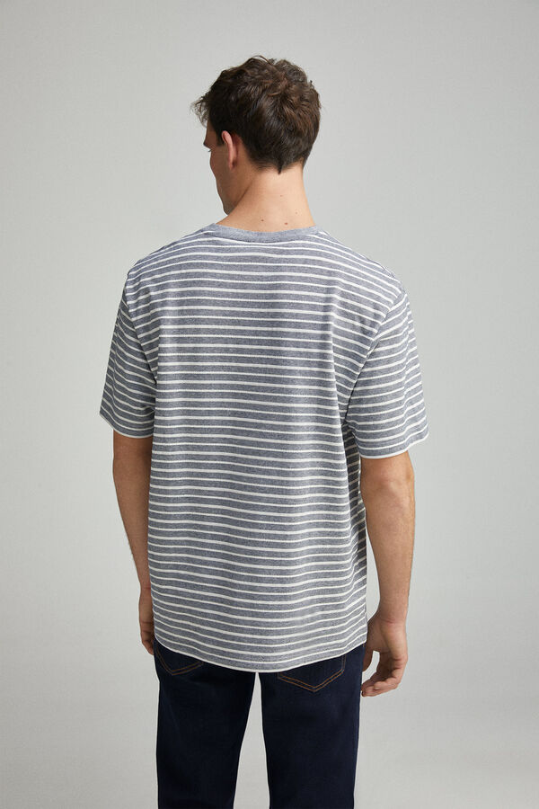 Springfield T-shirt risca estrutura azul