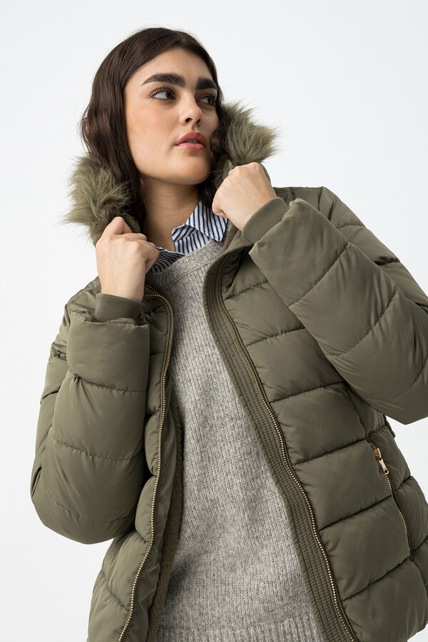 Tiffosi Casaco acolchoado com capuz bege