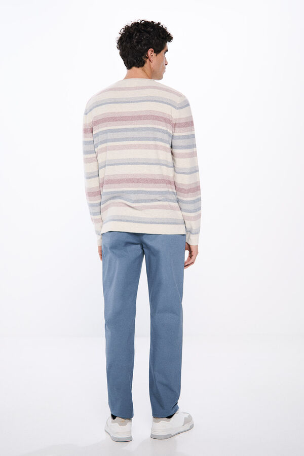 Springfield Pantal&oacute;n chino microestampado slim fit azul