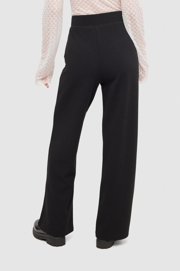 Inside Pantal&oacute;n ancho bot&oacute;n negro