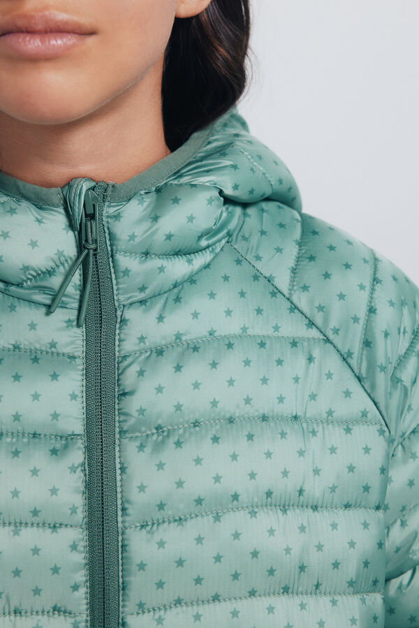 Springfield Kids Jaqueta acolchoada estrela para menina verde