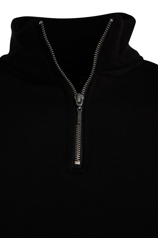 Trendyol Sudadera polar con cremallera negro
