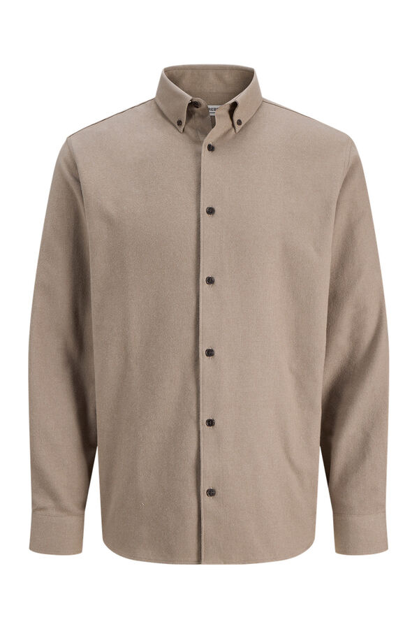 JJ REBEL Camisa cl&aacute;sica sarga tostado