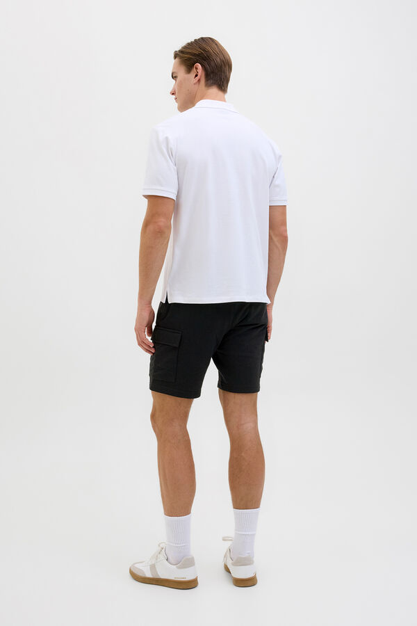 JJ REBEL Bermuda cargo em felpa regular fit preto