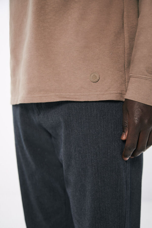 Springfield Camiseta manga larga textura nude