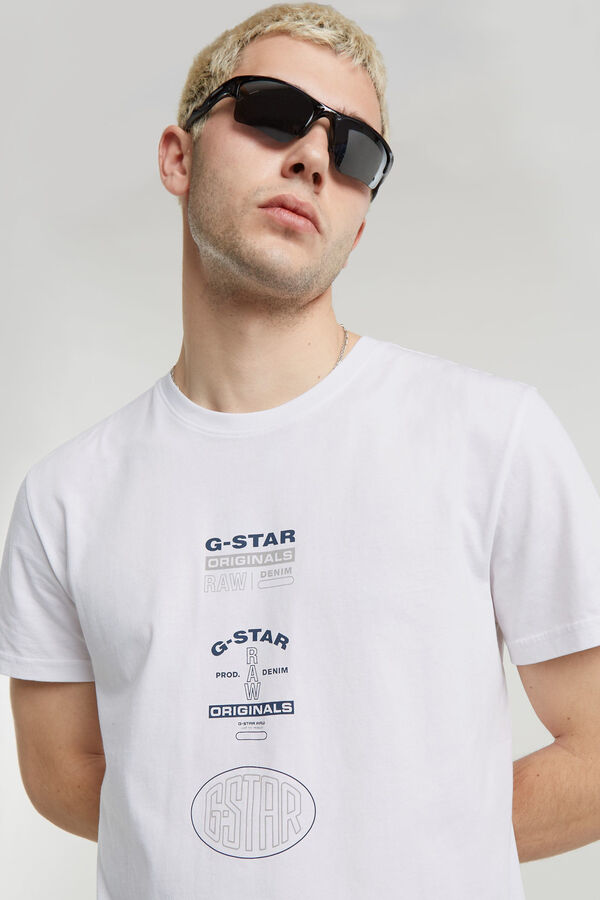 G-STAR T-shirt Multi Originais  branco