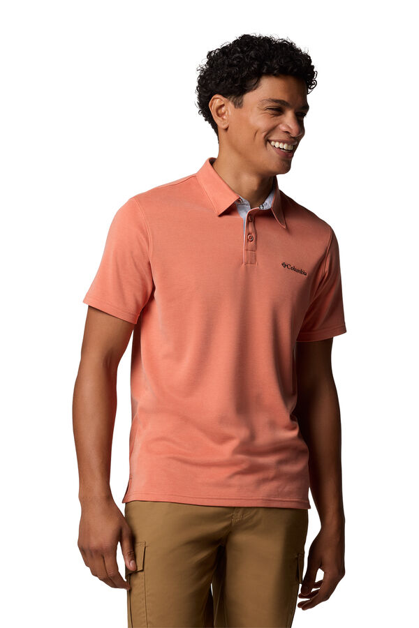Columbia Polo Nelson Point&trade; de Columbia para hombre rojo