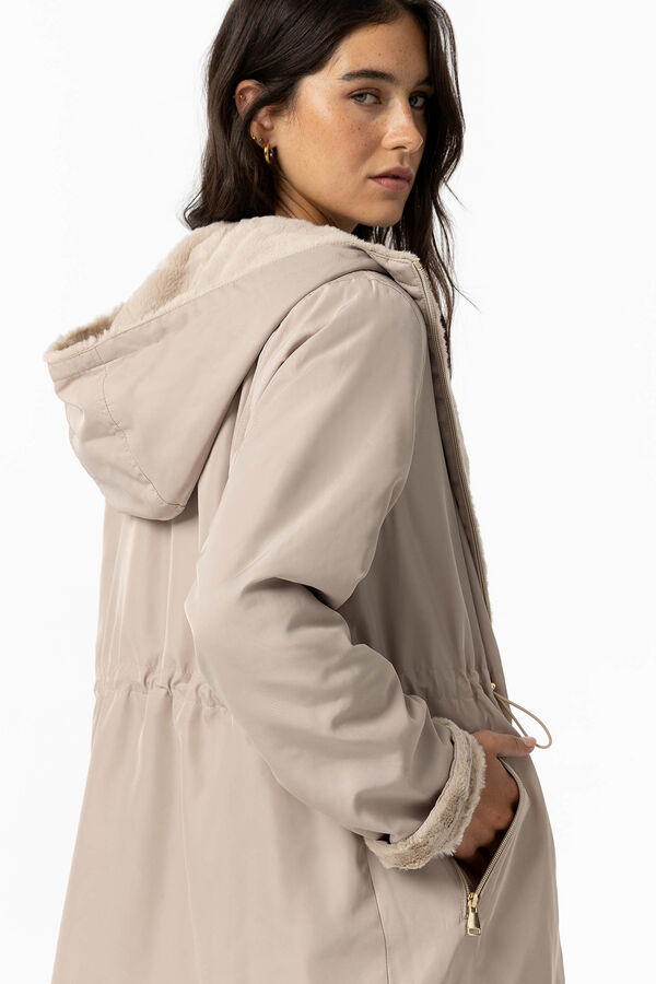 Tiffosi Chaqueta Reversible con Capucha beige