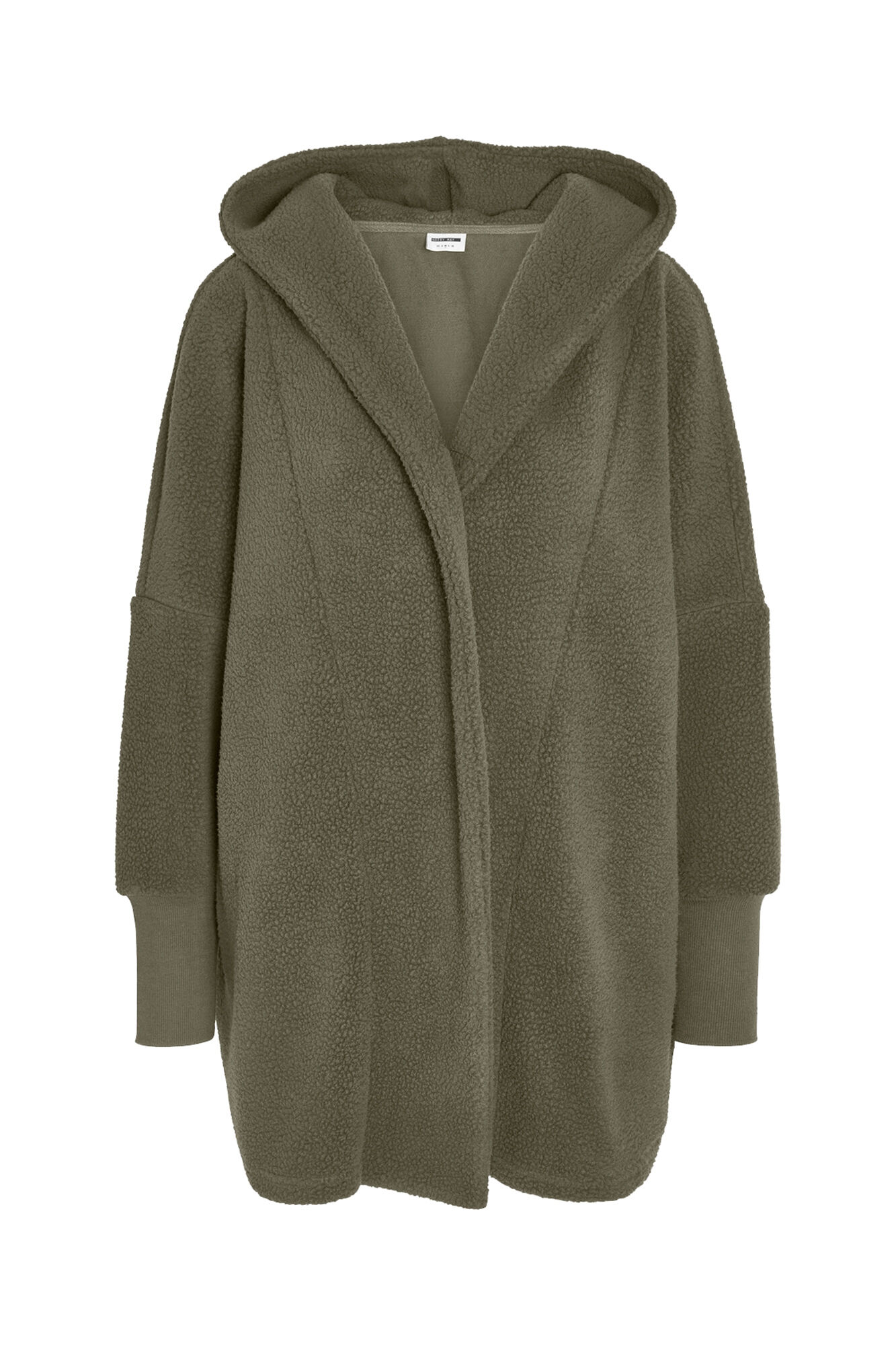 Noisy May Abrigo Teddy con capucha, pu&ntilde;o y cierre abotonado