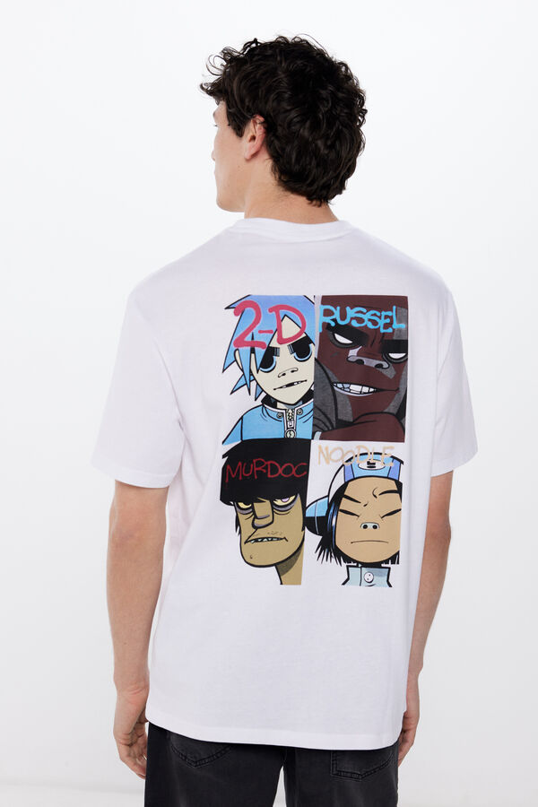 Springfield Camiseta Gorillaz Faces blanco