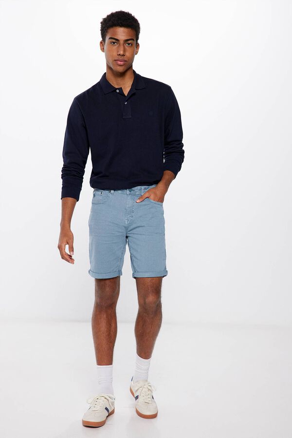 Springfield Bermuda color slim fit azul