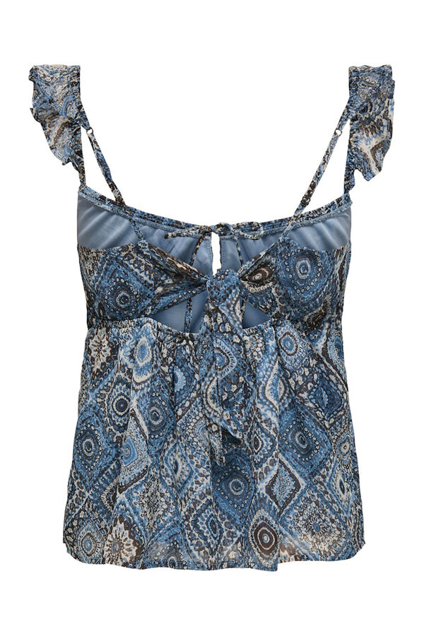 Only Blusa com al&ccedil;as ajust&aacute;vel azul