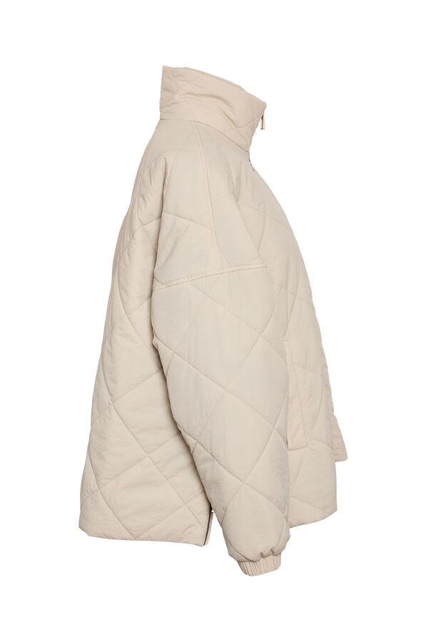 Noisy May Chaqueta quilted cremallera gris
