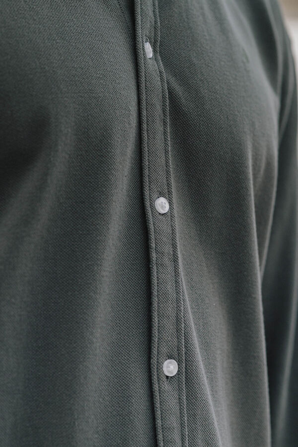 Celopman Camisa Piqu&eacute; Punto verde