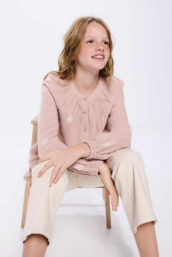 Springfield Kids Blusa bordados ni&ntilde;a rosa