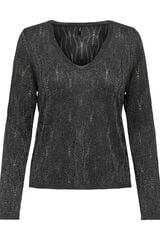 Only Camisola com lurex preto