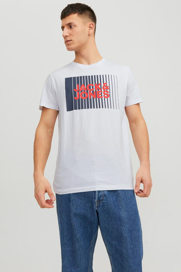 Jack & Jones T-shirt padr&atilde;o fit branco