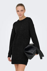 Only Vestido curto de malha  preto