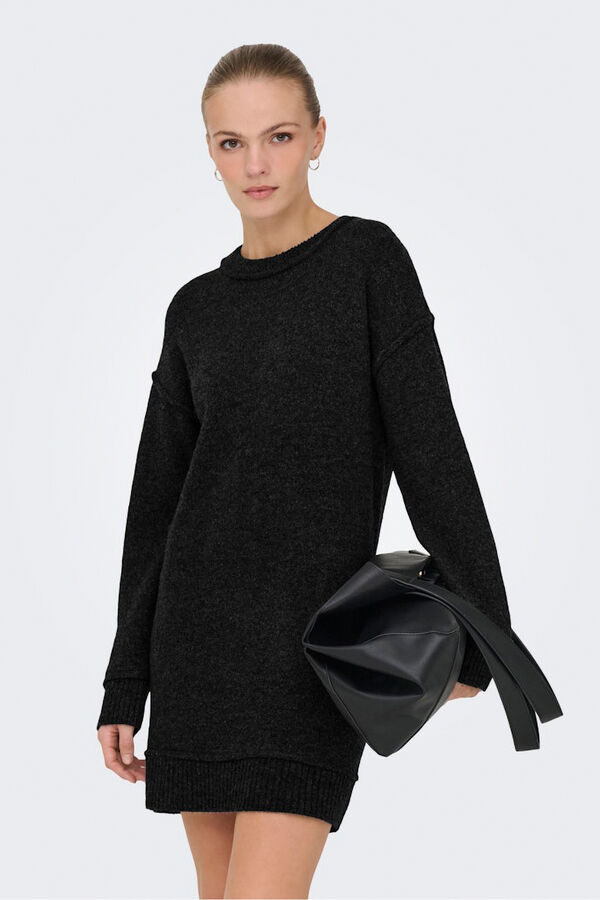 Only Vestido curto de malha  preto