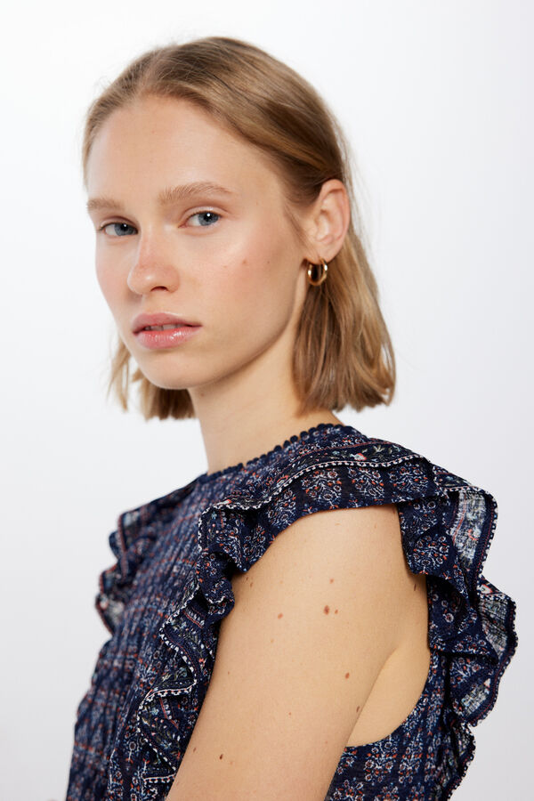 Springfield Camiseta Estampada Lazo Espalda azul