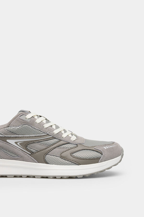 Springfield Zapatilla deportiva piel running gris