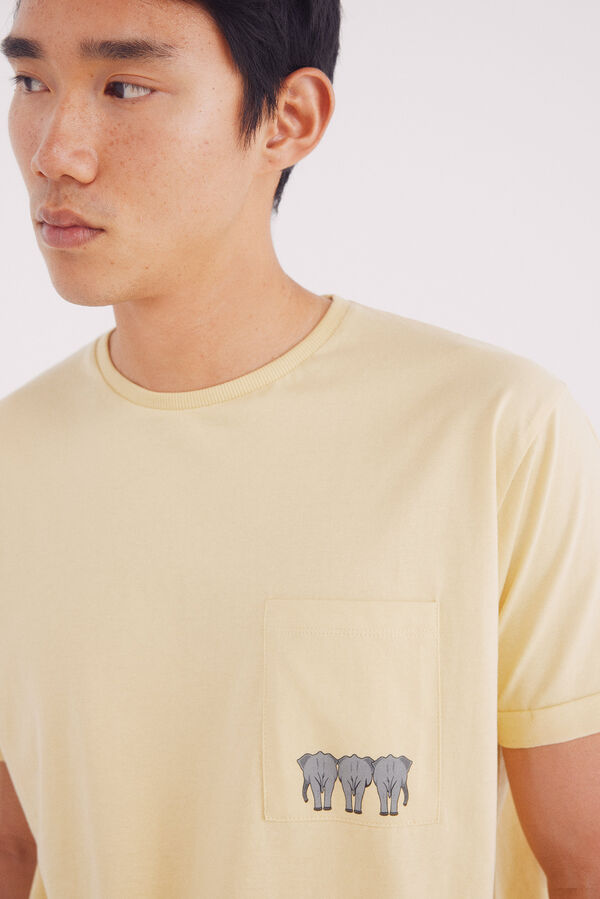 Springfield Pijama curto elefante estampado