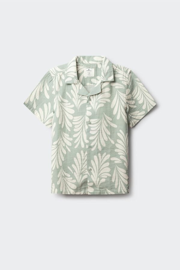 Springfield Kids Camisa Palmeras ni&ntilde;o verde