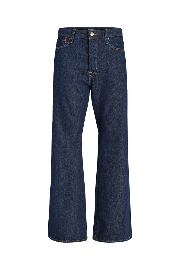 Jack & Jones Jeans flare cintura alta em algod&atilde;o azul