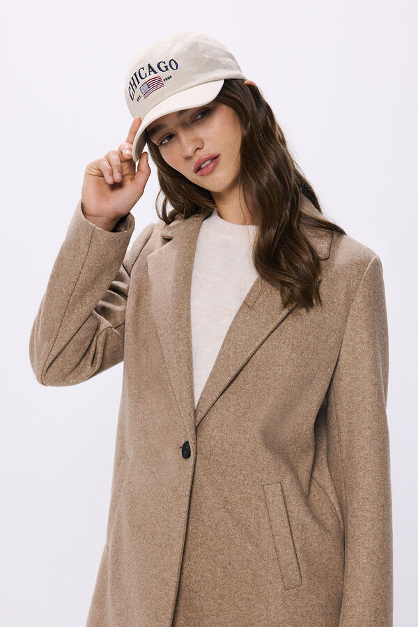 Springfield Abrigo recto solapa nude