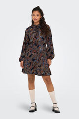 JDY Vestido curto la&ccedil;o cinzento