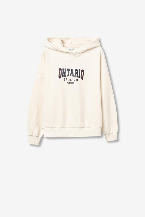 Tiffosi Young Sudadera Oversized estampada beige