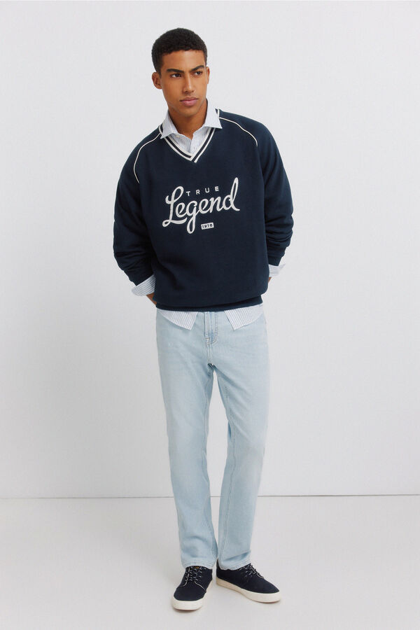 Springfield Jeans ultraleve lavagem clara slim fit azul