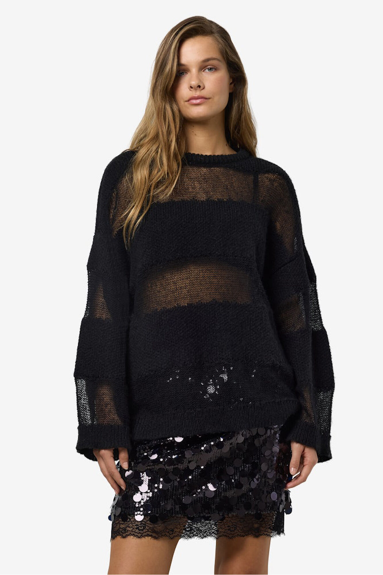 Noisy May Jersey rayas transparencias