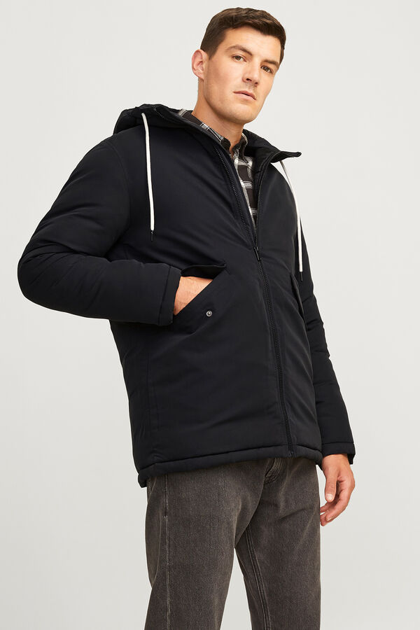JJ REBEL Parka acolchada con capucha negro